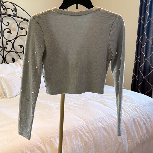 Zara Pearl Grey Cardigan - Picture 7 of 10